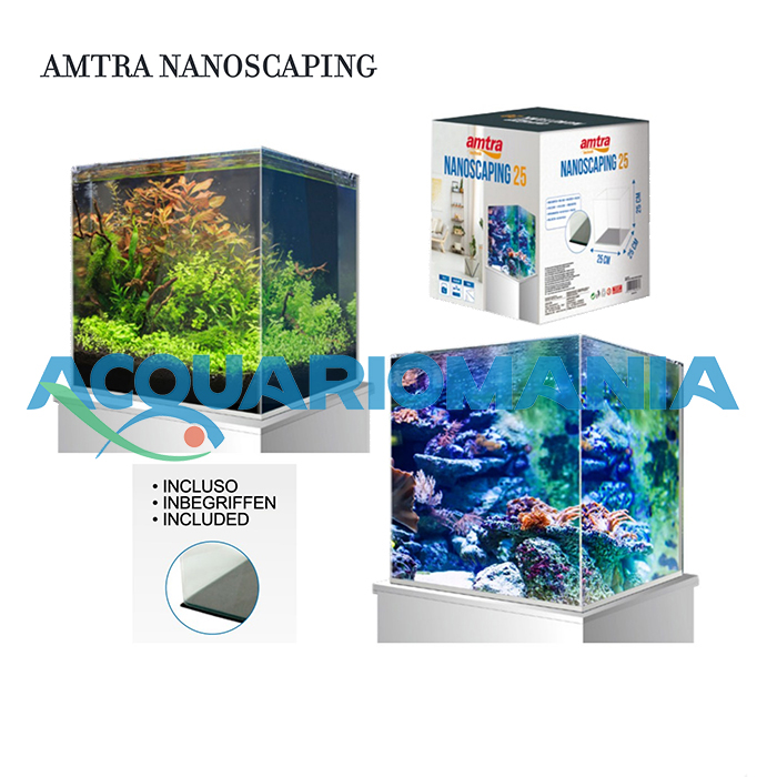 Amtra Nanoscaping 30 Vasca in Extra chiaro 27 litri 30x30x30h cm