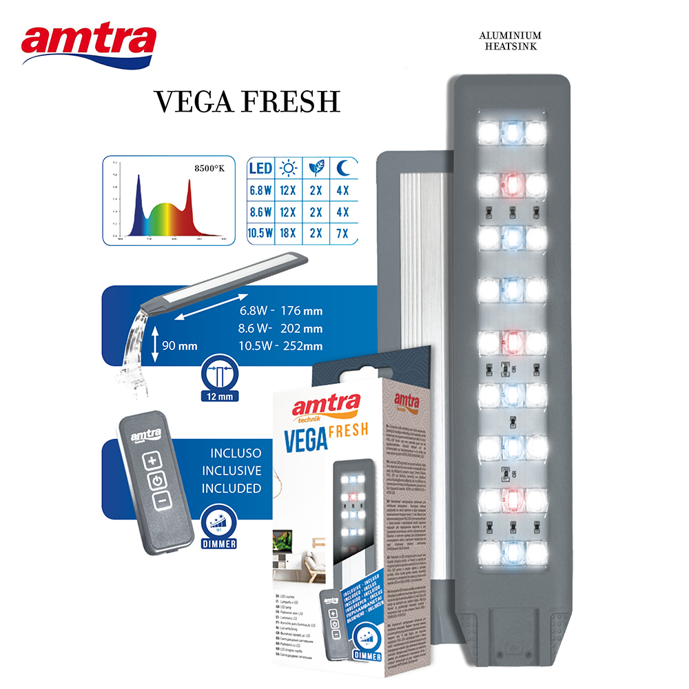Amtra Vega Fresh Plafoniera a Led per dolce con dimmer 8.6W 202mm