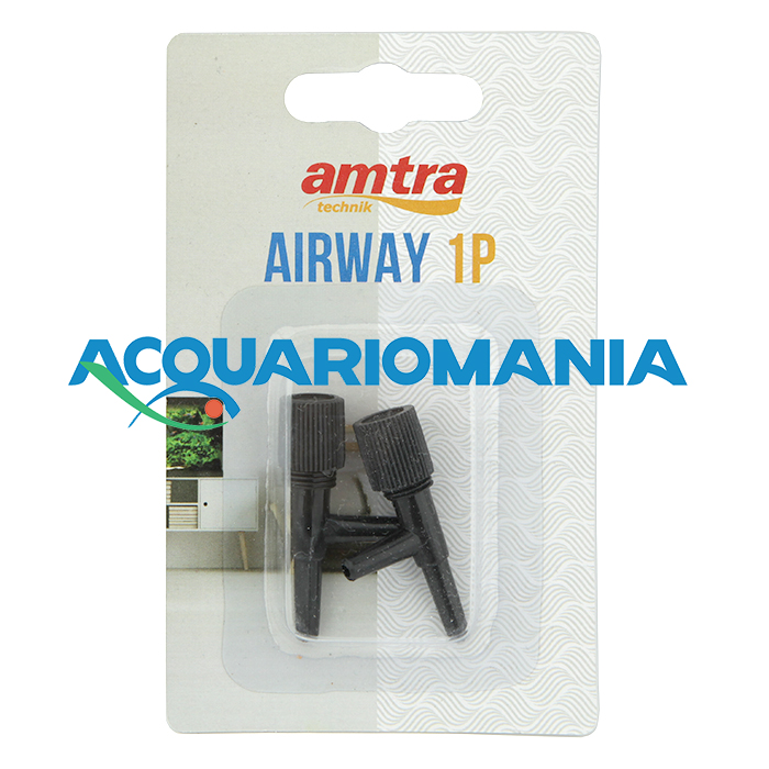 Amtra Airway Valvola Rubinetto aria nero ad una via per tubi 4-6mm areatori 2pz