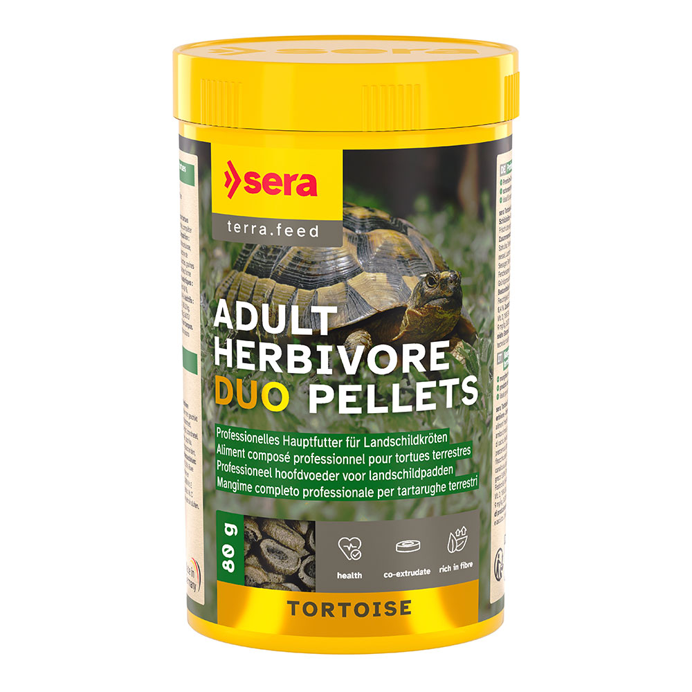 Sera Tortoise Adult Herbivore Duo Pellets per Tartarughe di Terra 250ml 80g