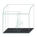 Blau Aquaristic Ready Sump 52 con recipiente rabbocco automatico e divisori