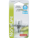 Zolux Rubinetto aria in metallo a tre uscite per tubicini areatore 4/6mm