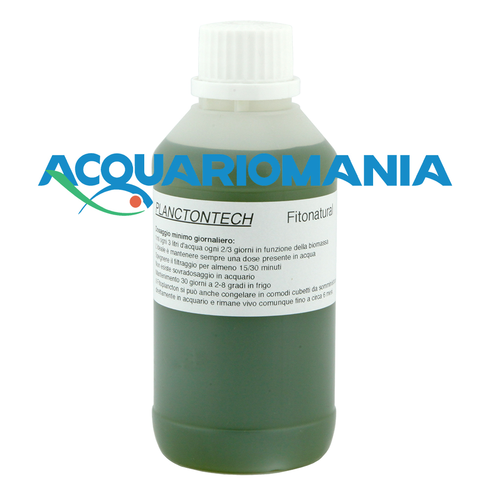 Planctontech Fitonatural Light NEW TOP FORMULA +30% di densità Fitoplancton Vivo 1 litro