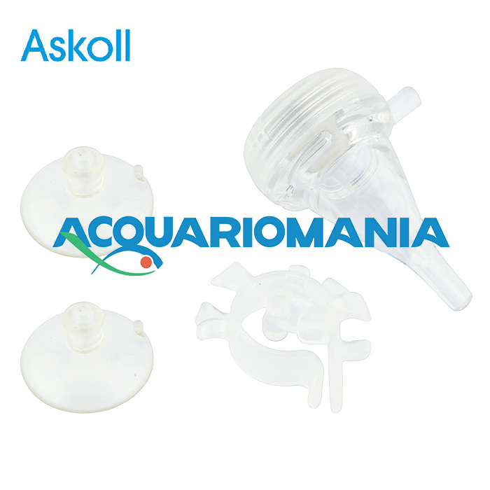 Askoll Diffusore Atomizzatore Ceramic Mini Co2 in plastica con supportino per tubo antipiega