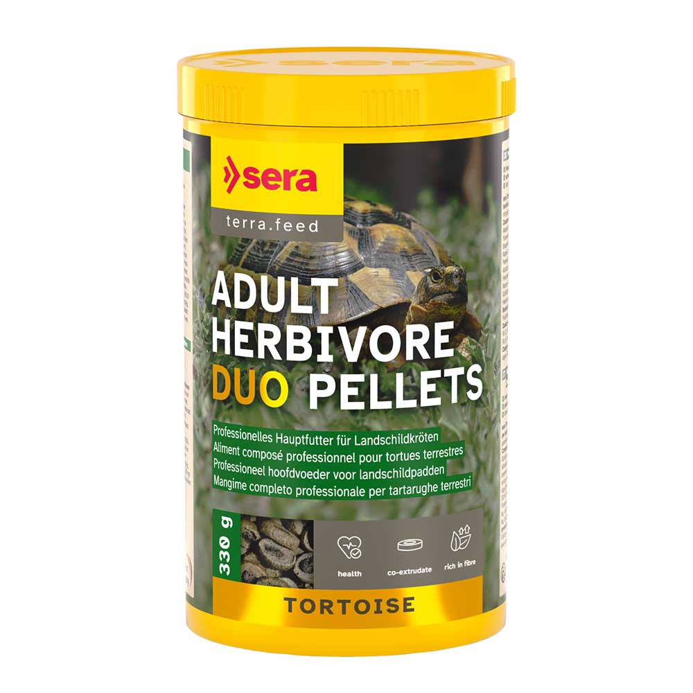 Sera Tortoise Adult Herbivore Duo Pellets per Tartarughe di Terra 1000ml 330g