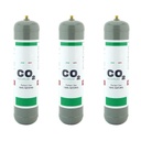 Bombola CO2 600g usa e getta passo 10x1mm Standard senza piedino Kit 3pz (1,8 Kg)