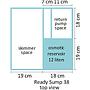 Blau Aquaristic Ready Sump 38 con recipiente rabbocco automatico e divisori
