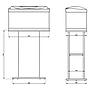 Tetra Mobile Supporto per Acquario Starter Line 54/80 60,5x36x72,5h cm bianco