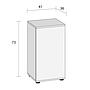 Juwel Supporto Vio Cube 54 Bianco 41x36x73H cm