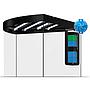 Juwel Acquario Trigon 350 Litri LED Bianco mis. 123x87x65H cm
