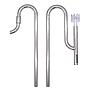 Blau Aquaristic Stainless Steel Pipes In- Out 22 per Filtri esterni in acciaio